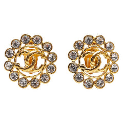 シャネル ヴィンテージ ココマーク イヤリング ゴールド メッキ ビジュー レディース CHANEL 【中古】