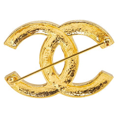 シャネル ヴィンテージ ココマーク ラインストーン ブローチ ゴールド メッキ レディース CHANEL 【中古】