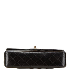 シャネル マトラッセ ココマーク Wフラップ チェーン ショルダーバッグ ハンドバッグ ブラック ラムスキン レディース CHANEL 【中古】