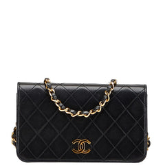 シャネル マトラッセ ココマーク チェーン ショルダーバッグ ブラック ラムスキン レディース CHANEL 【中古】
