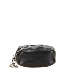 シャネル カンボンライン ココマーク シガレットケース ブラック レザー レディース CHANEL 【中古】