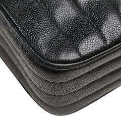 シャネル マドモアゼル ココマーク チェーン ショルダーバッグ ブラック キャビアスキン レディース CHANEL 【中古】