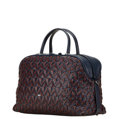 シャネル ココマーク ボーリングバッグ ハンドバッグ ショルダーバッグ 2WAY ネイビー ラムスキン レディース CHANEL 【中古】