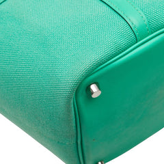 エルメス ピコタンロック 18 PM カーゴポケット ハンドバッグ ヴェールコミック グリーン スイフト トワルゴエラン レディース HERMES 【中古】