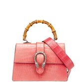 グッチ デュオニュソス クロコダイル ハンドバッグ ショルダーバッグ 2WAY 446869 ピンク レザー レディース GUCCI 【中古】