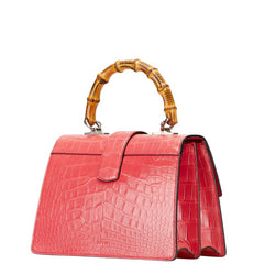 グッチ デュオニュソス クロコダイル ハンドバッグ ショルダーバッグ 2WAY 446869 ピンク レザー レディース GUCCI 【中古】