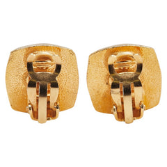 シャネル ヴィンテージ ココマーク スクエア イヤリング ゴールド ブラック メッキ レディース CHANEL 【中古】