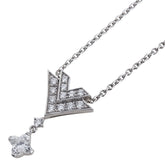 ルイ ヴィトン K18WG ホワイトゴールド ダイヤ パンダンティフアクトV ペンダントネックレス レディース LOUIS VUITTON 【中古】