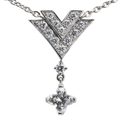 ルイ ヴィトン K18WG ホワイトゴールド ダイヤ パンダンティフアクトV ペンダントネックレス レディース LOUIS VUITTON 【中古】