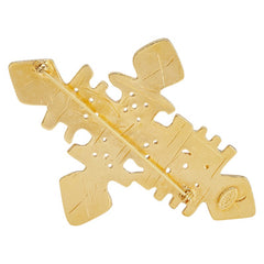 シャネル ヴィンテージ ココマーク クロス 十字架 ブローチ ゴールド メッキ レディース CHANEL 【中古】