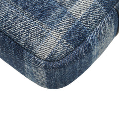 バーバリー チェック TBロゴ ショルダーバッグ ブルー デニム レザー レディース BURBERRY 【中古】