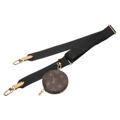 ルイ ヴィトン モノグラム ショルダーストラップ J02487 ブラック ブラウン ナイロン メッキ レディース LOUIS VUITTON 【中古】