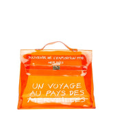 エルメス ビニールケリー 不思議の国 エルメスへの旅展 ハンドバッグ トートバッグ オレンジ ビニール レディース HERMES 【中古】