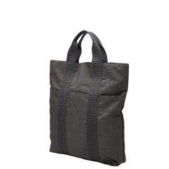 エルメス エールライン カバス ハンドバッグ トートバッグ グレー キャンバス レディース HERMES 【中古】