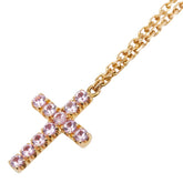 カルティエ シンボル クロス チェーン ペンダントネックレス K18PG ピンクゴールド レディース CARTIER 【中古】