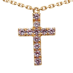 カルティエ シンボル クロス チェーン ペンダントネックレス K18PG ピンクゴールド レディース CARTIER 【中古】