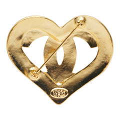 シャネル ヴィンテージ ココマーク ハート ブローチ ゴールド メッキ レディース CHANEL 【中古】