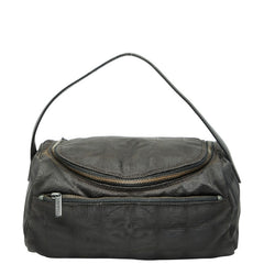 シャネル ニュートラベルライン バニティバッグ ブラック ナイロン レザー レディース CHANEL 【中古】