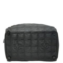 シャネル ニュートラベルライン バニティバッグ ブラック ナイロン レザー レディース CHANEL 【中古】