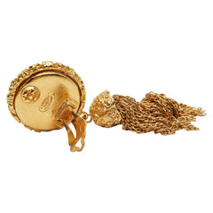 シャネル ヴィンテージ ココマーク ヨウガン タッセル イヤリング ゴールド メッキ レディース CHANEL 【中古】