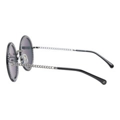 シャネル サングラス ラウンド グラスコード 4245 ブラック シルバー プラスチック レディース CHANEL 【中古】