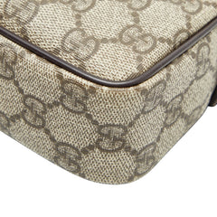 グッチ GGスプリーム 斜め掛け ショルダーバッグ 201447 ベージュ ブラウン PVC レザー レディース GUCCI 【中古】