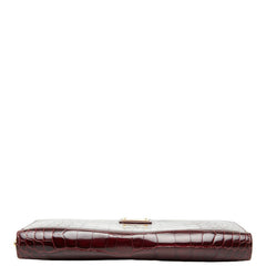 ルイ ヴィトン アリゲーター 長財布 ラウンドファスナー ワインレッド ボルドー クロコダイル レディース LOUIS VUITTON 【中古】