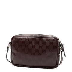 グッチ GGインプリメ 斜め掛け ショルダーバッグ 201447 パープル系 PVC レザー レディース GUCCI 【中古】