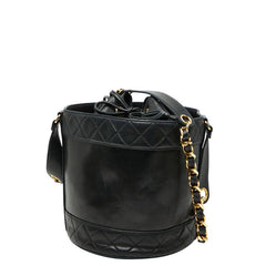 シャネル マトラッセ チェーン ショルダーバッグ ブラック ラムスキン レディース CHANEL 【中古】
