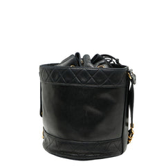 シャネル マトラッセ チェーン ショルダーバッグ ブラック ラムスキン レディース CHANEL 【中古】