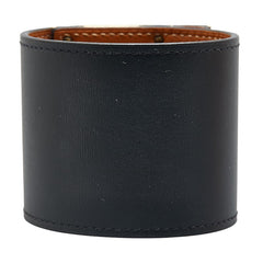 エルメス ケリードッグ バングル ブレスレット #S ブラック ゴールド レザー メッキ レディース HERMES 【中古】