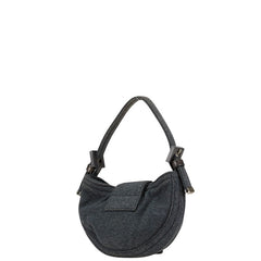 フェンディ ミニクロワッサン ハンドバッグ グレー ウール レディース FENDI 【中古】