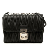 ミュウミュウ マテラッセ ハンドバッグ 5BD002 ブラック レザー レディース MIUMIU 中古