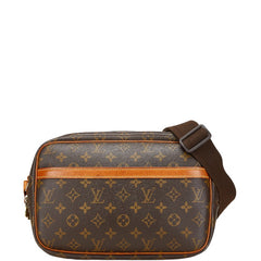 ルイ ヴィトン モノグラム リポーターPM 斜め掛け ショルダーバッグ M45254 ブラウン PVC レザー レディース LOUIS VUITTON 【中古】