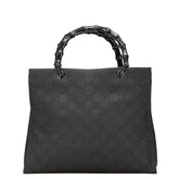 グッチ GGナイロン バンブー トートバッグ ハンドバッグ 002 1010 ブラック ナイロン レディース GUCCI 【中古】