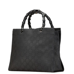 グッチ GGナイロン バンブー トートバッグ ハンドバッグ 002 1010 ブラック ナイロン レディース GUCCI 【中古】
