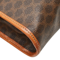 セリーヌ マカダム クラッチバッグ ブラウン PVC レザー レディース CELINE 【中古】