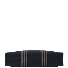 エルメス フールトゥMM トートバッグ ハンドバッグ ブラック グレー キャンバス レディース HERMES 【中古】