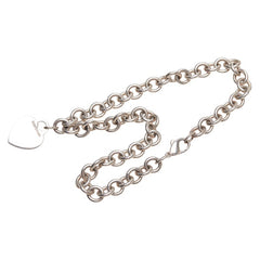 ティファニー ハート チェーン ネックレス チョーカー SV925 シルバー レディース TIFFANY&Co. 【中古】