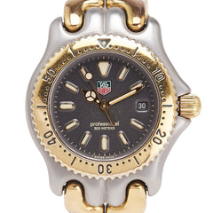 タグホイヤー セル プロフェッショナル 腕時計 S95.215 クオーツ グレー文字盤 ステンレススチール メッキ レディース TAG HEUER 【中古】