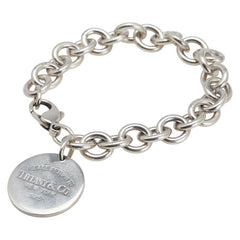 ティファニー リターントゥ ラウンドタグ チェーン ブレスレット SV925 シルバー レディース TIFFANY&Co. 【中古】