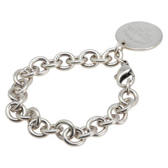ティファニー リターントゥ ラウンドタグ チェーン ブレスレット SV925 シルバー レディース TIFFANY&Co. 【中古】