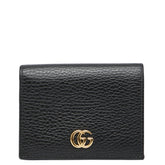 グッチ GGマーモント 二つ折り財布 456126 ブラック レザー レディース GUCCI 【中古】