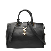 サンローラン ベイビーカバス ハンドバッグ ショルダーバッグ 2WAY 394461 ブラック レザー レディース SAINT LAURENT 【中古】