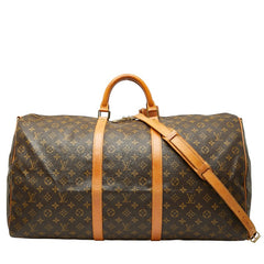 ルイ ヴィトン モノグラム キーポル バンドリエール60 ボストンバッグ ショルダーバッグ 2WAY M41412 ブラウン PVC レザー レディース LOUIS VUITTON 【中古】