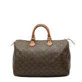 ルイ ヴィトン モノグラム スピーディ35 ハンドバッグ ボストンバッグ 旅行用バッグ M41524 ブラウン PVC レザー レディース LOUIS VUITTON 【中古】