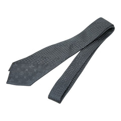 ルイ ヴィトン ラヴァット ミックス モノグラム ネクタイ M73592 グレー シルク メンズ LOUIS VUITTON 【中古】
