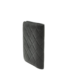 シャネル ココマーク マトラッセ - 手帳カバー ブラック キャビアスキン レディース CHANEL 【中古】