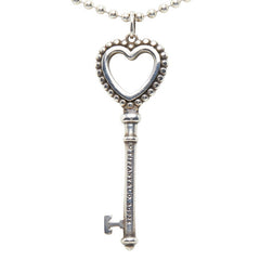 ティファニー ハートキー ネックレス SV925 シルバー レディース TIFFANY&Co. 【中古】