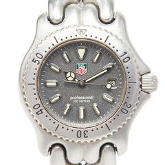 タグホイヤー プロフェッショナル セル 腕時計 S99.215 クオーツ グレー文字盤 ステンレススチール レディース TAG HEUER 【中古】